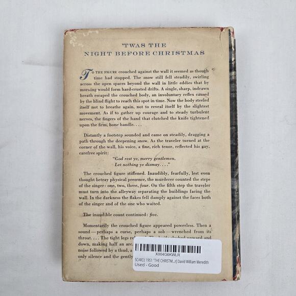 The Christmas Card Murders by David William Meredith Hardcover Vintage Mystery - Picture 2 of 10